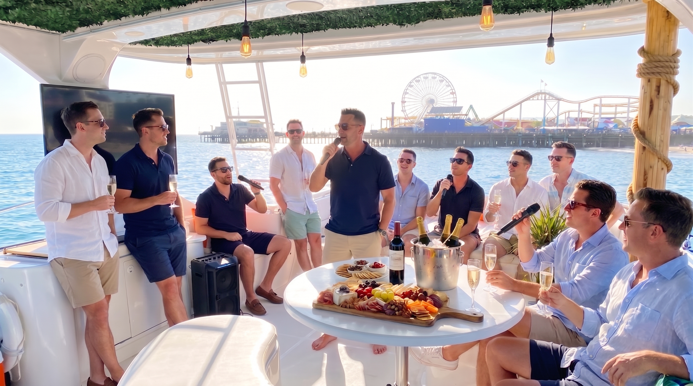 Top deck charcuterie spread